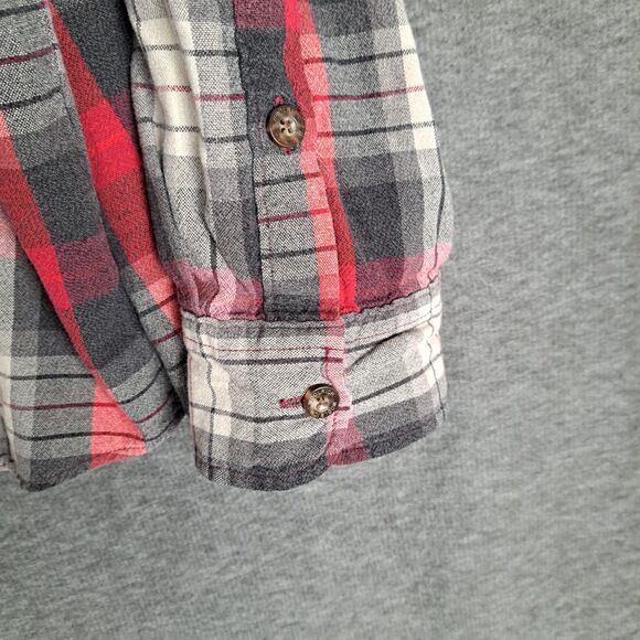 Vintage Y2K Woolrich Red & White Plaid Cotton Flannel Shirt XXL - Picture 6 of 12